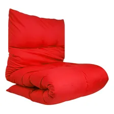 Colchonete Futon Macio Dobrável Sofá 60x170cm Vermelho Foto  mini 1