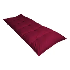 Colchonete Futon Macio Dobrável Sofá Pallet 60x170cm Vinho Foto mini 2