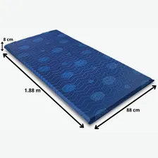 Colchonete Solteiro Camping Retiro 88x188x08 D-20 Luckspuma Cor Azul Foto mini 2