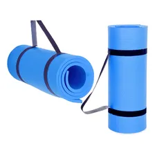 Colchonete Tapete Yoga Pilates Ginastica Exercicios Fitnes Cor Azul Foto mini 1