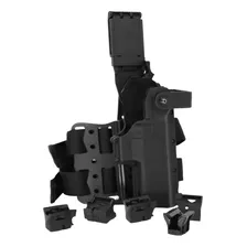 Coldre Glock G17 G19 G22 G23 Tático Ostensivo Perna / Destro Cor Preto Foto mini  2