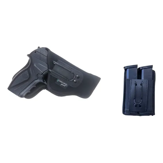 Coldre Pistola Interno Modelo 640 + Porta Carregador Duplo Foto 1