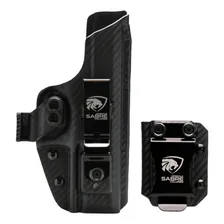Coldre + Porta Carregador Sabre Taurus Pt638 Pro Destro Cor Preto Fibra De Carbono Foto mini 1