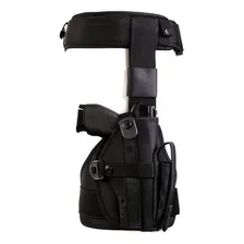 Coldre Tático Cia Militar Bope Pistola Perna Preto Destro Foto mini 1