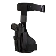 Coldre Tático Cia Militar Bope Pistola Perna Preto Destro Foto mini 2