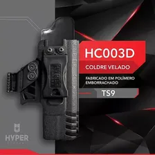 Coldre Ts9 Velado Destro Interno Preto Presilha De Ferro Foto mini 3