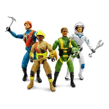 Coleção Conjunto 4 Bonecos Articulados Profissões Com Acessórios - Boneco Menino Estilo Max Steel Profissão - Members Mark : Explorador Da Natureza + Piloto De Avião Caça + Bombeiro + Astronauta Foto mini 2