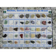 Coleção De Rochas E Minerais Do Brasil 45 Pedras + Foto mini  3