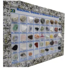 Coleção De Rochas E Minerais Do Brasil 45 Pedras + Foto mini  2