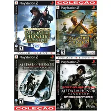 Coleção Medal Of Honor 4 Jogos Playstation 2 Midia Fisica Foto mini 1