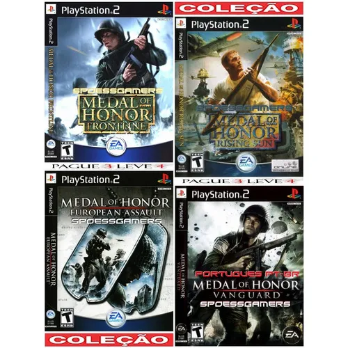 Coleção Medal Of Honor 4 Jogos Playstation 2 Midia Fisica Foto 1