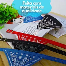 Coleira Para Cachorro, Bandana Pet, Kit Com 2 Cores M Cor Preto/azul Coleira Bandana Foto mini 4
