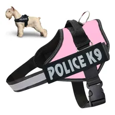 Coleira Peitoral Cães Pequeno E Médio Porte Guia K9 Police Cor Rosa P Police K9 Tamanho Da Coleira P Foto mini 1
