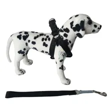 Coleira Peitoral De Cachorros Ajustavel E Guia Cães Pequenos Cor Preto Tamanho Da Coleira G Foto mini 2
