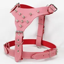 Coleira Peitoral Para Pitbull Rottweiler Guia Para Cachorros Cor Rosa Foto mini  2