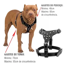Coleira Peitoral Para Pitbull Rottweiler Guia Para Cachorros Cor Rosa Foto mini  3