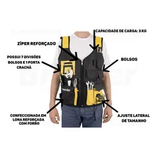 Colete Porta Ferramentas Profissional Reforçado Cl013 Vonder Foto mini 4
