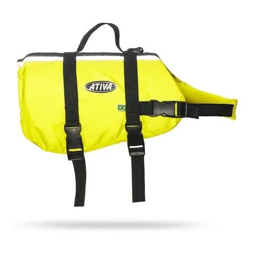 Colete Salva-vidas Ativa Para Animais Pet Vest - Amarelo - G Foto 1