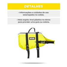 Colete salva-vidas para animais Ativa pet vest amarelo tamanho M Foto mini  3