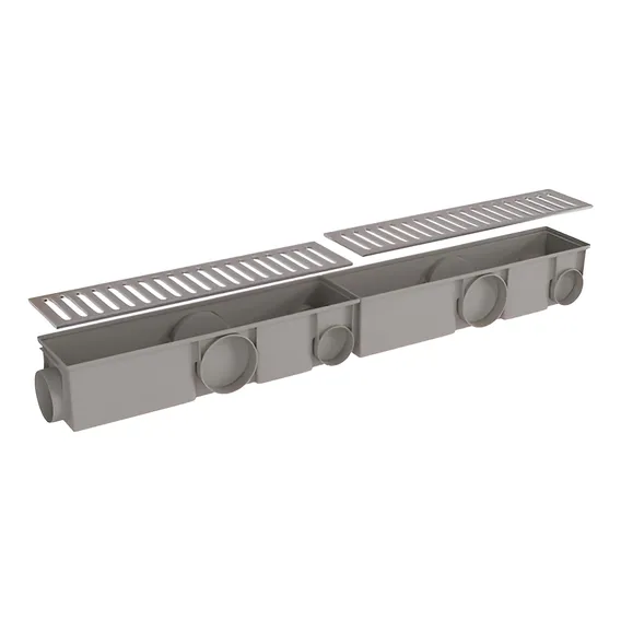 Coletor Agua Chuva Saida Lateral Modular 15x100cm Inox Foto 1