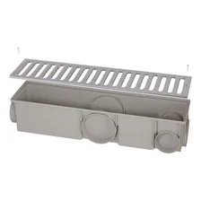 Coletor Agua Chuva Saida Lateral Modular 15x100cm Inox Foto mini  3