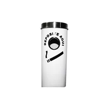 Coletor De Cigarros / Bituqueira 3,5l Fitt Branco Foto mini  2