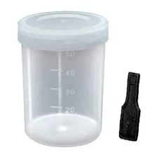 Coletor Pote Fezes Individual 50ml Com Pá - 100 Unidades Foto  mini 1