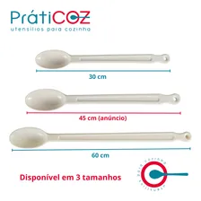 Colher Concava Para Caldeirão 45cm 150º Cabo Branco Foto mini 4