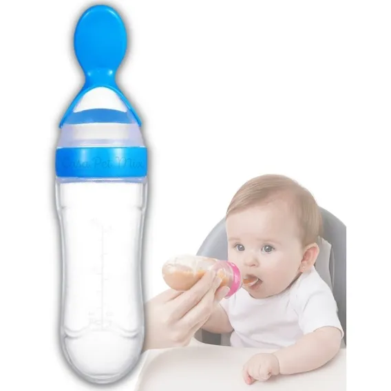 Colher Dosadora Mamadeira Infantil Papinha E Leite Materno Cor Colher Dosadora Azul Foto 1