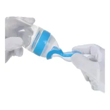 Colher Mamadeira Dosadora Papinha BebĂȘ Introdução Alimentar Cor Azul Foto mini 3