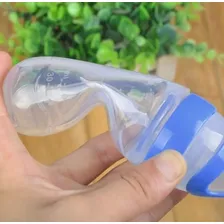 Colher Mamadeira Infantil Com Dosador De Silicone Para Bebê Cor Azul Foto mini 4