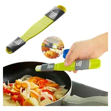 Colher Medida Retrátil Cozinha 9 Medida Grama Compacta Cor Verde-claro Foto mini 1