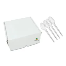Colher Para Refeição Descartável Branca 16cm Ultratalher Cor do cabo Branco Foto mini 2