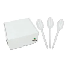 Colher Para Refeição Descartável Branca 16cm Ultratalher Cor do cabo Branco Foto mini 1