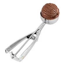 Colher Para Sorvete Brigadeiro Doces Inox Com Ejetor Foto  mini 1