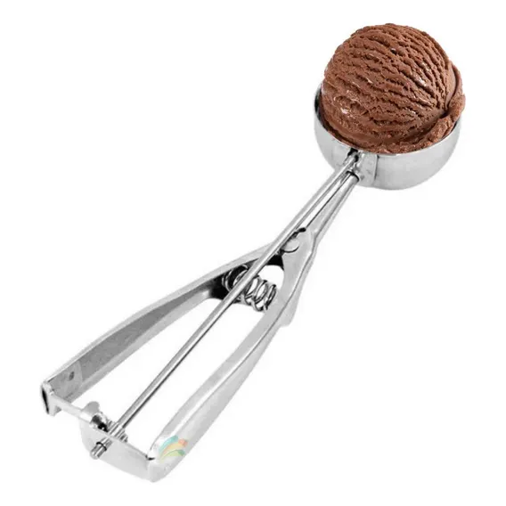 Colher Para Sorvete Brigadeiro Doces Inox Com Ejetor Foto 1