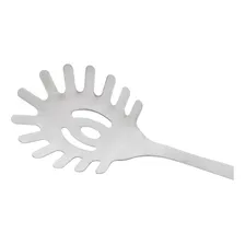 Colher Pegador De Macarrão Em Aço Inox Positano 28cm Lyor Cabo Prateado Foto mini 4