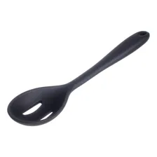 Colher Perfurada Silicone 27cm Preto Foto mini 1