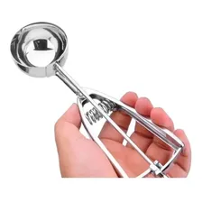 Colher Sorvete 5cm Inox Com Extrator 22cm Chefline 50201 Foto mini 3