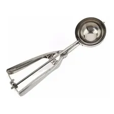 Colher Sorvete 5cm Inox Com Extrator 22cm Chefline 50201 Foto mini 2