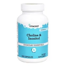 Colina Bitartrate & Inositol 500mg 100 cápsulas Vitacost Foto mini 1