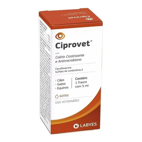 Colírio Ciprovet Labyes 5ml Foto 1