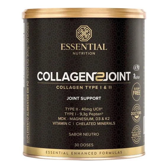 Collagen 2 Joint Essential Nutrition Colágeno Tipo 2 Uc2 Sabor Collagen 2 Joint Neutro 300g Foto 1