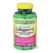 Collagen + C 2500mg - Vitamina Spring Valley - 90 Unit Foto mini 1