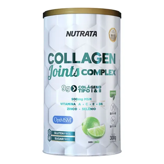 Collagen Joints Complex Type II Lata 300g Nutrata Sabor Limão Foto 1