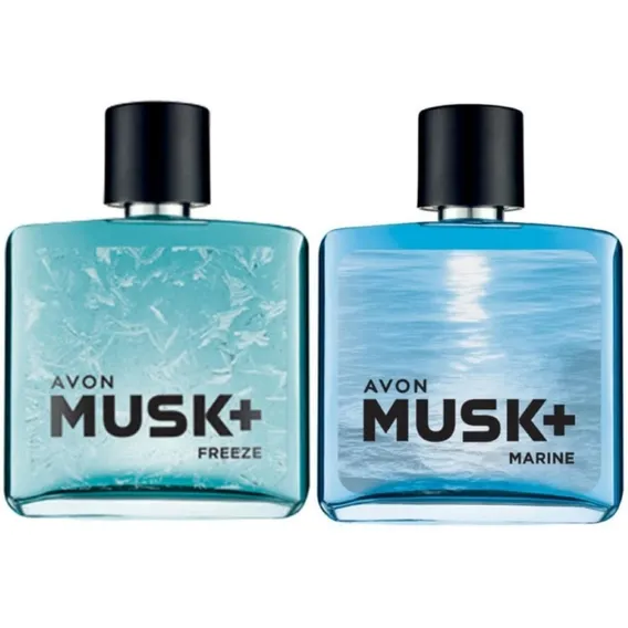Colônia Musk Freeze + Musk Marine Avon - 2 Unidades Foto 1