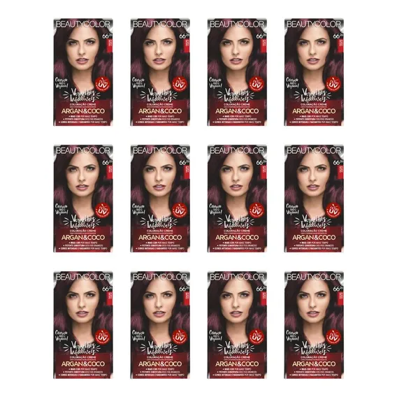 Coloraçao Beauty Color 66.26 Marsala Infalivel - Kit C/12un Foto 1
