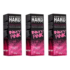 Coloraçao Keraton Hard Colors Insane Pink-kit C/3un Tom Sem tom Foto  mini 1
