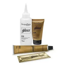 Coloração Creme Acquaflora Kit Hidra Gloss 1.0 Preto Foto mini 2