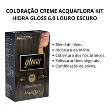 Coloração Creme Acquaflora Kit Hidra Gloss 6.0 Louro Escuro Foto mini 4